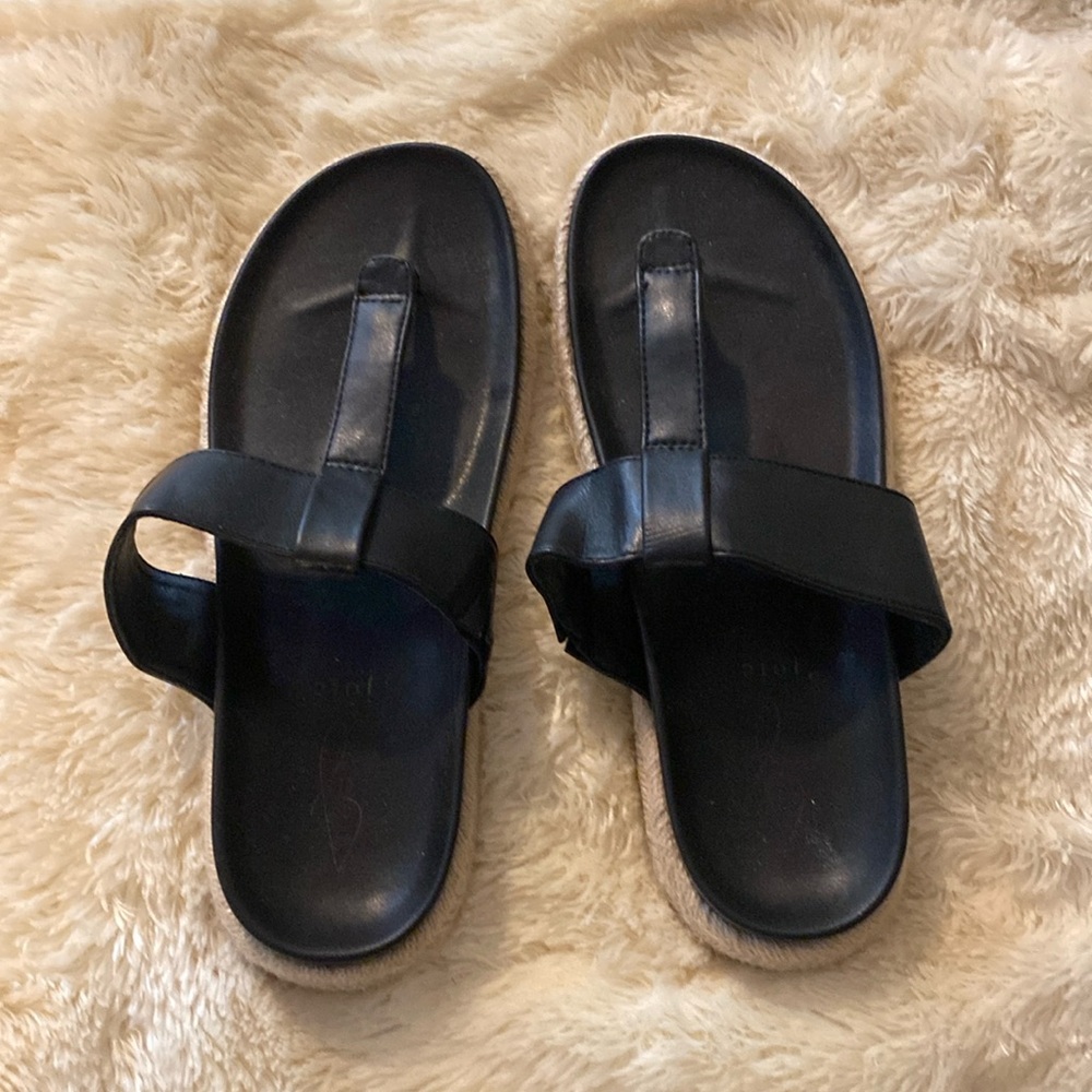 Joie Black T Strap espadrille sandal size 9